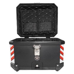 Top case Weckio noir de 50 litres avec dosseret